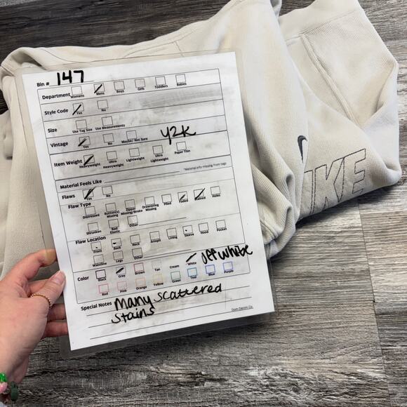 Vintage Y2K Nike White Mens XXL Full Zip Spell Out Swoosh Ribbed Pocket Hoodie - Picture 8 of 11